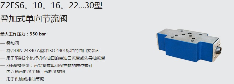 SHLIXIN上海立新Z2FS6、10、16、22...30型疊加式單向節(jié)流閥